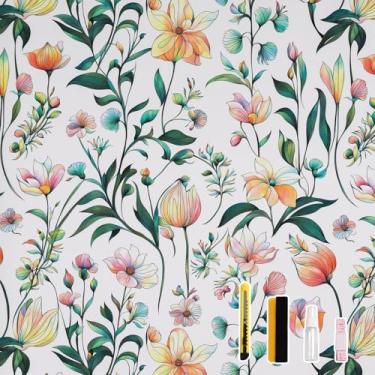 Imagem de Donox Película de privacidade para janela, películas de vitral fosco, adesivo decorativo não adesivo de janela para banheiro da porta da frente, controle de calor anti UV (60 x 400 cm)