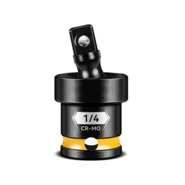 Imagem de BLACKROBOT Conjunto de juntas universais de impacto de 1/10.2 cm, adaptador de soquete giratório CR-MO para reparo de bicicletas e bricolagem doméstica, fixadores de ângulo apertado de alcance