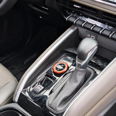 Imagem de BORUIEN Capa de botão 4WD para Chevy Colorado 2024 2025 2026 acessórios internos capa de interruptor de tração nas quatro rodas console central decoração de anel de alumínio (laranja, modelos 2WD)