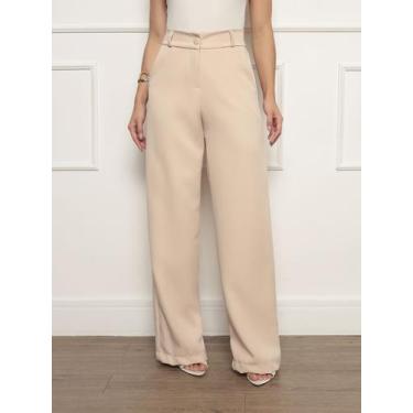 Imagem de Calça Pantalona Wide Leg Alfaiataria Social Duna Feminina - 4 Azes, Be