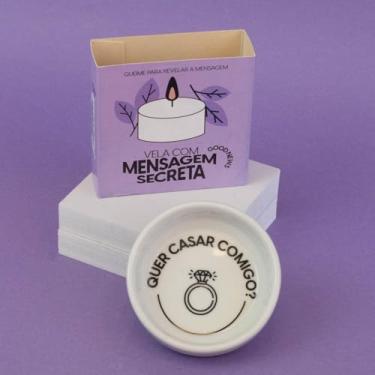 Imagem de Vela Aromática Vanilla Com Mensagem Revelada Merry Me?