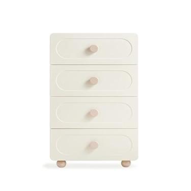 Imagem de Cômodas Cômoda com gavetas de madeira corredores para quarto, sala estar, corredor, berçário, branco(60 * 43 * 102cm)