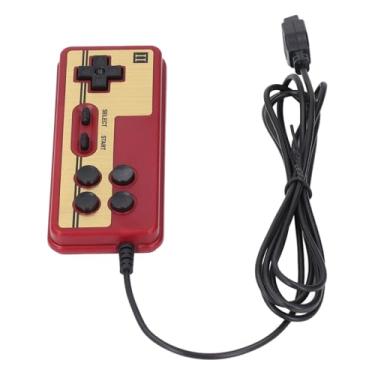 Imagem de KIMISS Alça de Player de Videogame Com Fio de 8 Bits - Controlador de Jogo Clássico de 9 Pinos para Consoles retrô - Joystick Com Fio Vermelho e Branco para Jogos Nostálgicos
