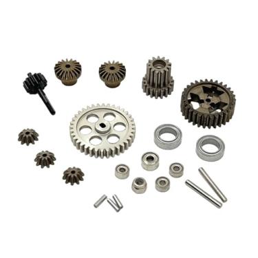 Imagem de EHJRE Conjunto de Engrenagens E Rolamentos de Metal para Caixa de Câmbio de Carro RC 1/24.
