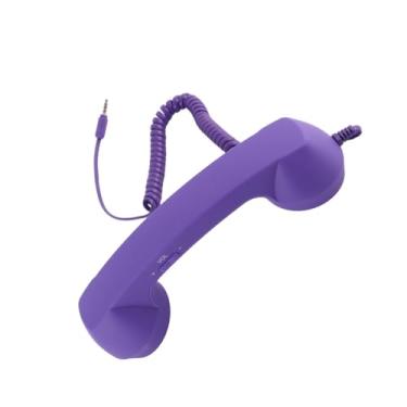 Imagem de Generic Aparelho de Telefone retrô à Prova de Radiação e Excelente Qualidade de áudio para Uso Em Smartphone Com Entrada de 3,5 Mm ou Conector USB C (Roxo)