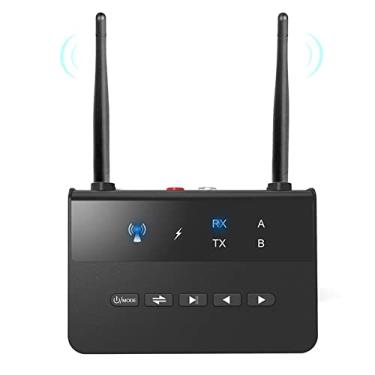 Imagem de 2.402GHz -2.480GHz Bluetooth 5.0 RCA Transmissor Receptor Adaptador de Áudio 3.MM AUX Jack TV PC com 2 antenas para sistema de smartphone Smart Phone & Pad