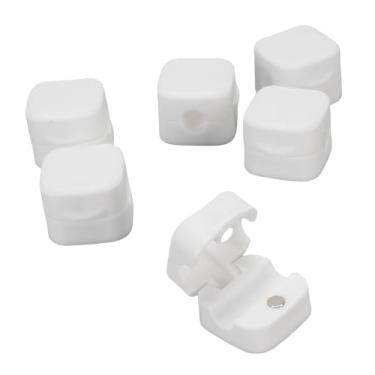 Imagem de AUNMAS Clipes de Cabo Magnético 6 Pacote Abs Organizador de Cabo Titular Com Adesivo para Mesa de Cabeceira do Carro Gerenciamento de 0.3 Polegada Slot (Branco)