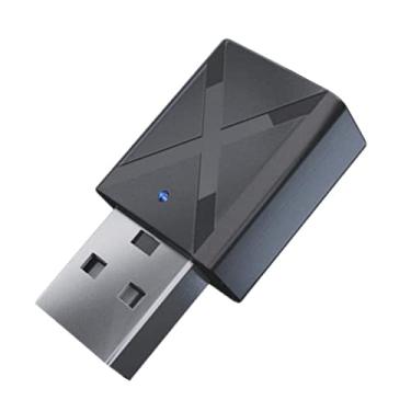 Imagem de ZEZEFUFU Transmissor receptor leve sem fio Bluetooth 5.0 2 em 1 áudio 3,5 mm receptor alto-falante para BT Transforme qualquer dispositivo digital para Bluetooth