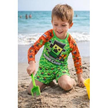 Imagem de Conjunto Sunga Infantil Com Blusa Proteção Uv50 Térmica Dry - Star Gol