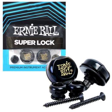 Imagem de Straplock Ernie Ball trava correia super locks preto P04601