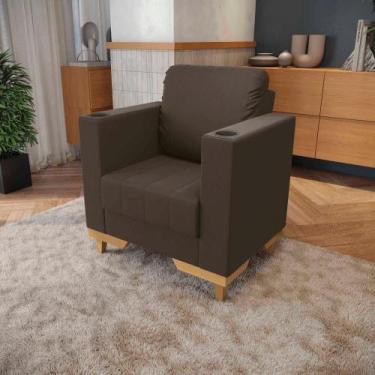Imagem de Poltrona Maya Kappesberg Suede Café