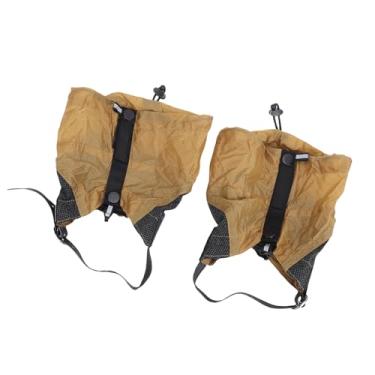 Imagem de Jiawu Polainas Curtas Revestidas de Silicone, Proteção para Pernas para Trilhas de Caminhada Ao Ar Livre Com Tecido Elástico de Nylon 20D, para Homens, Mulheres, Caminhadas,Escalada (areia dourada)