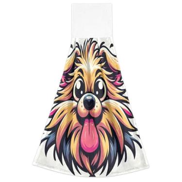 Imagem de Joisal Toalhas de mão penduradas para cozinha aquarela cachorro fofo forno toalha de chá conjunto de 2, ultra absorvente bonito casa e toalha de cozinha, 47 x 35 centímetros