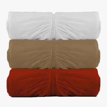 Imagem de Kit 3 Lençóis Malha Solteiro com Elastico Vivaldi - Fio 30/1 Penteado - 100% Algodao (Kit 8)