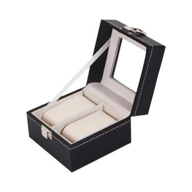 Imagem de Caixa Organizadora De Couro Multiuso Pequena Para Relógios, Óculos E I