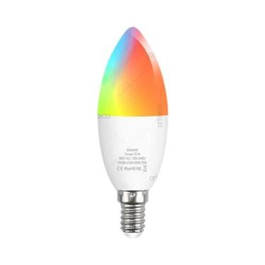Imagem de Lâmpada LED Inteligente WiFi E27 E14 GU10 Regulável RGB CW Funciona Co