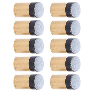 Imagem de Acouto Dicas de Taco de Bilhar Substituição 10pcs Bilhar Snooker Taco de Ponta de Substituição Parafuso de Couro Pu de Cobre - Dicas de de Substituição de Mesa de de Vara (11MM)