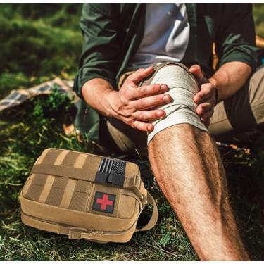 Imagem de 1 bolsa Molle, bolsa de kit de primeiros socorros, bolsas para traumatismos médicos para cinto, colete, bolsa tática, bolsa vazia sem acessórios, a bolsa de armazenamento perfeita para acampamento