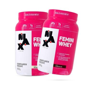 Imagem de Combo 2 Unidades Femini Whey 900g Suplemento Original-Feminino