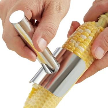 Imagem de Descascador de milho de aço inoxidável removedor de espiga de milho ferramenta de milho Debulhador de milho da espiga, remove grãos de milho de espigas de milho em segundos, utensílio de cozinha