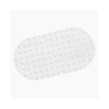 Imagem de Tapete de Banheira em PVC Escovado com Pedras e Antiaderente Tapete Banheiro Escovadas Alça Ventosa Fácil Limpar Chuveiro para Idosos