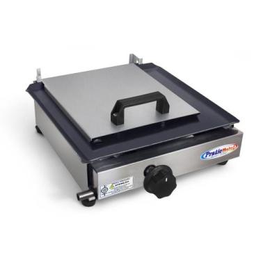 Imagem de Chapa chapeira de lanches porções  hot dog 30x30 a gás  aço inox com p