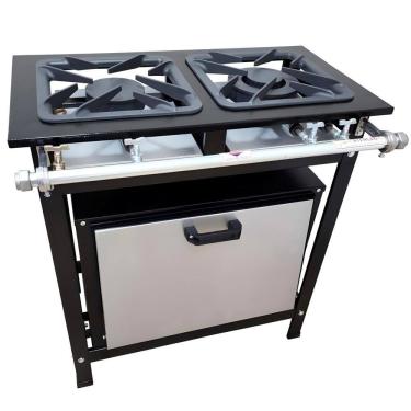 Imagem de Fogao 2 Bocas 30X30 Gold Cfzg-118 Gas Baixa Pressao Perfil 7Cm Com Forno - Cefaz