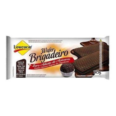 Imagem de Wafer Zero Açúcar Lowçucar Brigadeiro 115g - Kit 3 Unidades