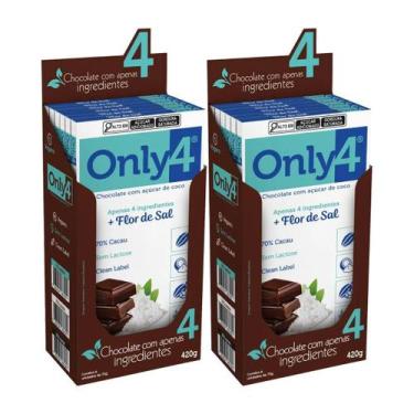Imagem de Kit 2 Caixas Chocolate Vegano 70% Flor De Sal Only4 70g