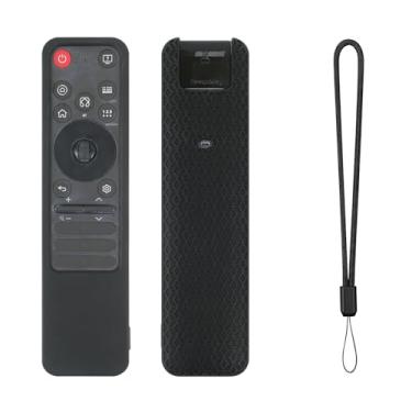 Imagem de Capa de controle remoto para LG MR-25GA, capa protetora de silicone com textura antiderrapante, capa protetora para controle remoto (preto)