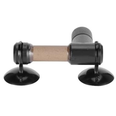 Imagem de Chiffonade Difusor de dióxido de carbono de plástico preto sistema de dissolução de atomizador de CO2 de cerâmica com trava de porca para aquário (S)