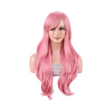 Imagem de Peruca Sintética Longa E Cacheada De 28 Polegadas, Resistente Ao Calor