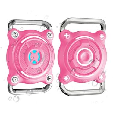 Imagem de Aiivioll Para suporte de coleira Air-Tag, pacote com 2 suportes impermeáveis para coleira de cachorro com laço de metal removível, serve para coleiras de animais de estimação de 30 mm de largura, 2,5
