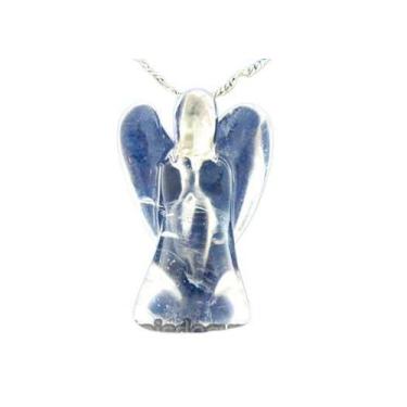 Imagem de Colar Anjo Pedra Natural Cristal Hialino Pino Prata 950 - CristaisdeCu
