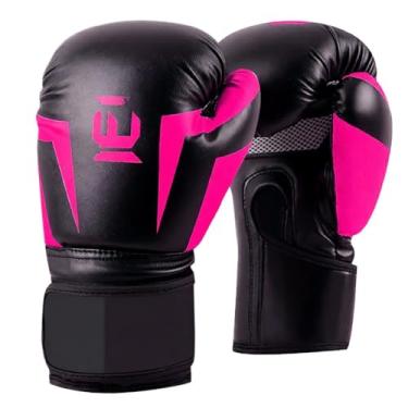 Imagem de Luvas de Boxe Muay Thai Treinamento Saco Pancada Equipamento Prática Esportivo para Homens Mulheres Couro PU Premium Espessura Espuma Proteção Absorção Impacto Respirável Design Ergonômico Suporte Pul