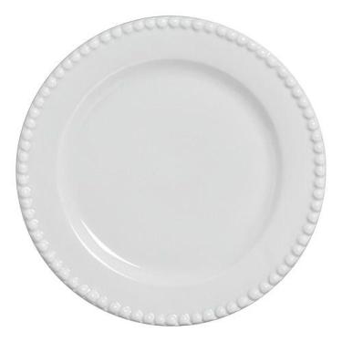 Imagem de Jogo De 6 Pratos Rasos Scalla Pérola 26cm Cerâmica Branco