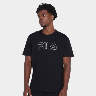 Imagem de Camiseta Fila Letter Outline Masculina-Masculino