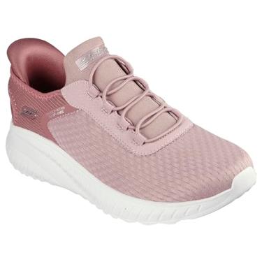 Imagem de Skechers Tênis feminino sem cadarço Bobs Squad Chaos-in Color, Blush, 7 Wide