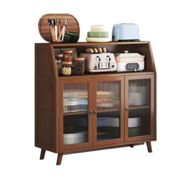 Imagem de Armário de armazenamento decorativo simples com portas de vidro, cozinha doméstica, aparador moderno de meados do século, entrada independente para sala de estar, corredor, móveis de jantar (100 x 33