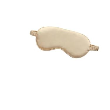 Imagem de Máscara para os olhos de seda para dormir, bolsa de transporte, bolsa de viagem, soneca, mulher, homem, capa de soneca, confortável, ajuda a descansar (dourado)