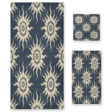 Imagem de xigua Suns and Eyes Conjunto de toalhas de banheiro absorvente macio 3 peças toalha de banho toalha de mão toalhas decorativas para banheiro, academia, hotel, praia, piscina