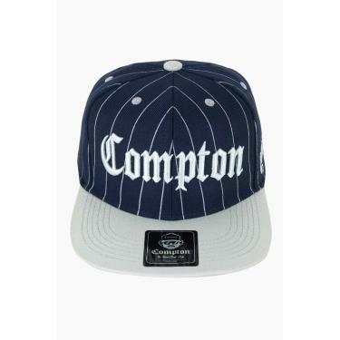 Imagem de Boné Compton Aba Reta Snapback Classic Pinstripe Azul Marinho-Unissex