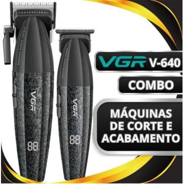 Imagem de Combo De Máquinas Profissionais Para Barbeiro VGR V-640 Com Máquina de