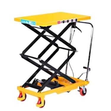 Imagem de Plataforma de andaime para carrinho de mesa elevador móvel para oficina de armazém, andaime elétrico doméstico (tesoura dupla, carga de 150 kg)