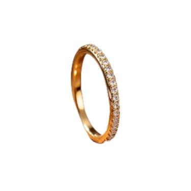 Imagem de 1 anel minimalista de micro incrustação, unissex, para homens e mulheres, joias finas, decoração de encontros para festas de formatura, Cobre, Sem pedra preciosa