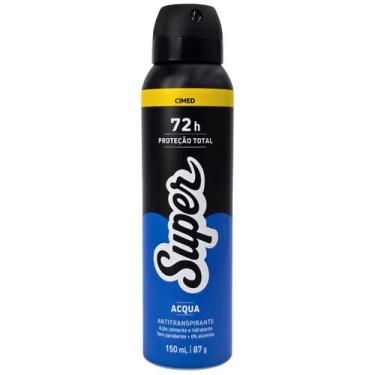 Imagem de Desodorante Aerossol 0% Alumínio Masculino Acqua 72h Super Cimed 150ml