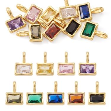 Imagem de Craftdady Pingentes dourados banhados a longo prazo 9 cores para brincos de pulseira para fabricação de joias, 7,5 x 10,5 mm