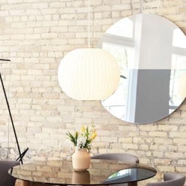 Imagem de Luminária pendente moderna de seda, lustre de seda sintética tecido à mão, luminária de teto boho wabi-sabi com cúpula, luminárias suspensas para sala de estar, ilha de cozinha, café, restau