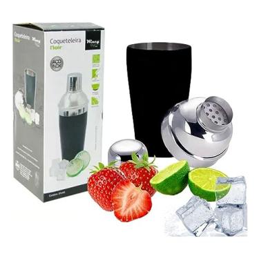 Imagem de COQUETELEIRA COBBLER SHAKER INOX PRETA 500ML