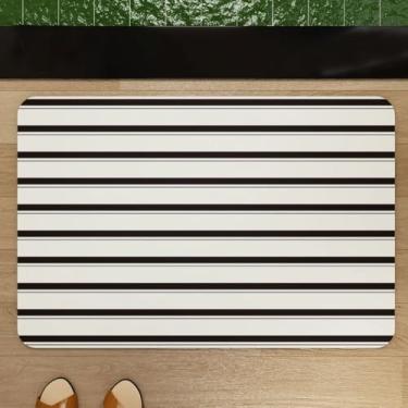 Imagem de CDHZYQ Tapete de banho de terra diatomácea listrada rosa, tapete de banheiro macio ultra absorvente de secagem rápida, tapete de chuveiro antiderrapante para banheira, pia, penteadeira, design